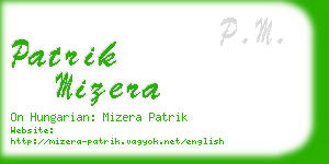 patrik mizera business card